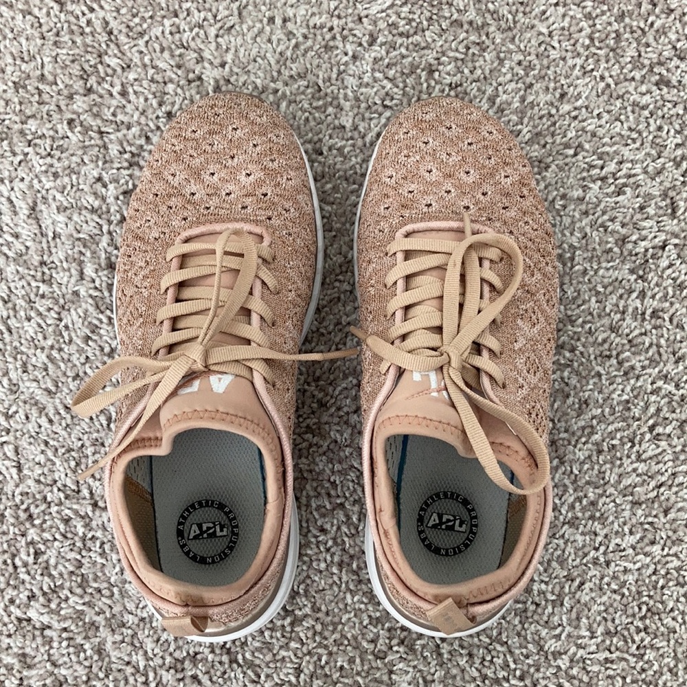 APL women’s rose gold sneakers size 7.5
